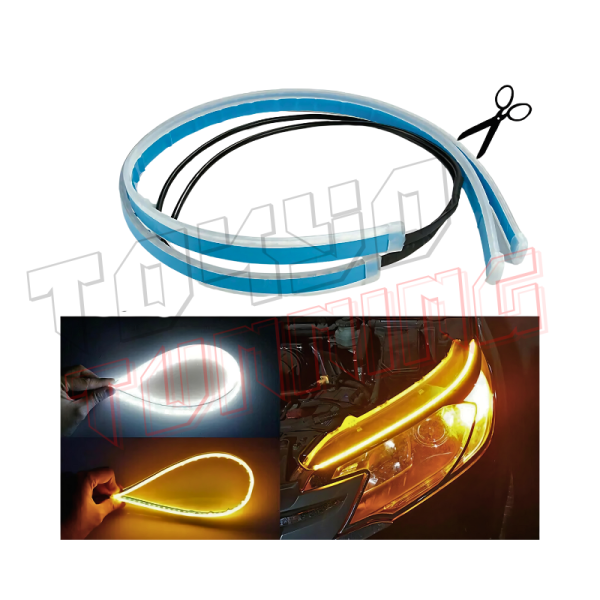 Tira Secuencial De Foco LED - Blanco Ámbar