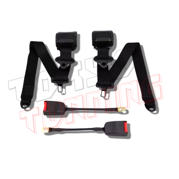 Set de Cinturones de Seguridad de 3 Puntas Retráctil
