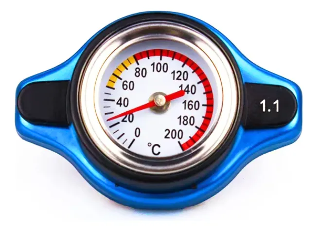 Tapa de Radiador 1.1 con Medidor de Temperatura y Resorte – Alta Presión - Imagen 2