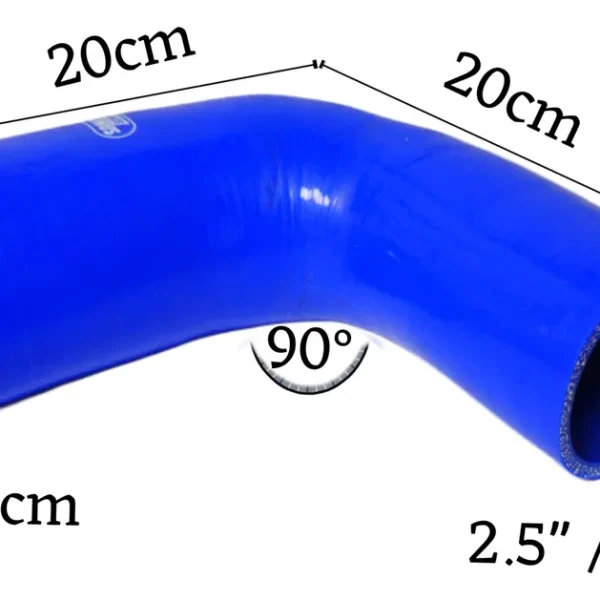 Acople Reductor de Silicona Codo 90° Reducción 3” a 2.5”