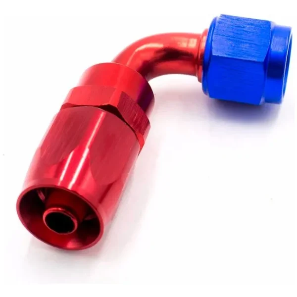 Fitting AN6 90° – Conector en Ángulo Recto 90 Grados – Universal para Líneas de Combustible / Presión / Turbo