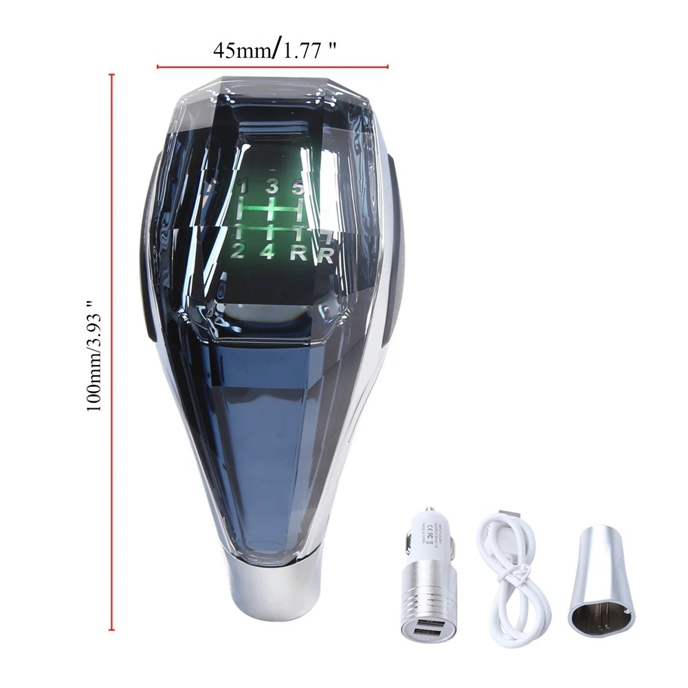 💎 Perilla Palanca de Cambios Cristal LED Universal – Manual – Multicolor - Imagen 4
